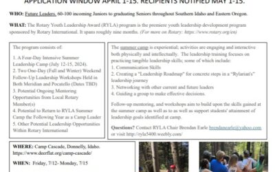 RYLA Applications still being accepted